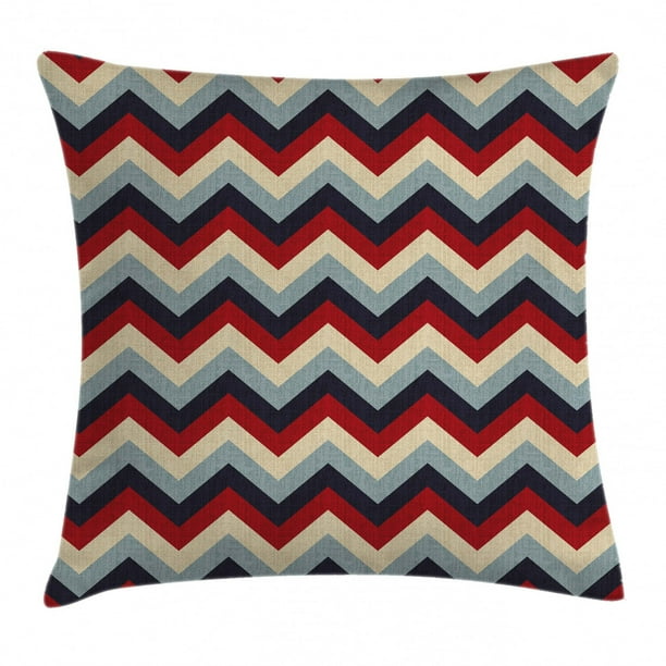 Pillow Decorative Throw Chevron2 Red Navy Pillow Decorative Throw Chevron2 Red Navy